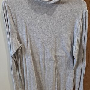 GAP Heather Grey Turtleneck Long Sleeve Top